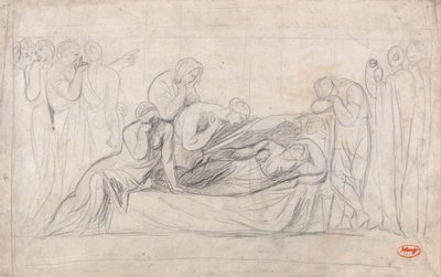 Figures Mourning at the Bier of a Woman by George Romney